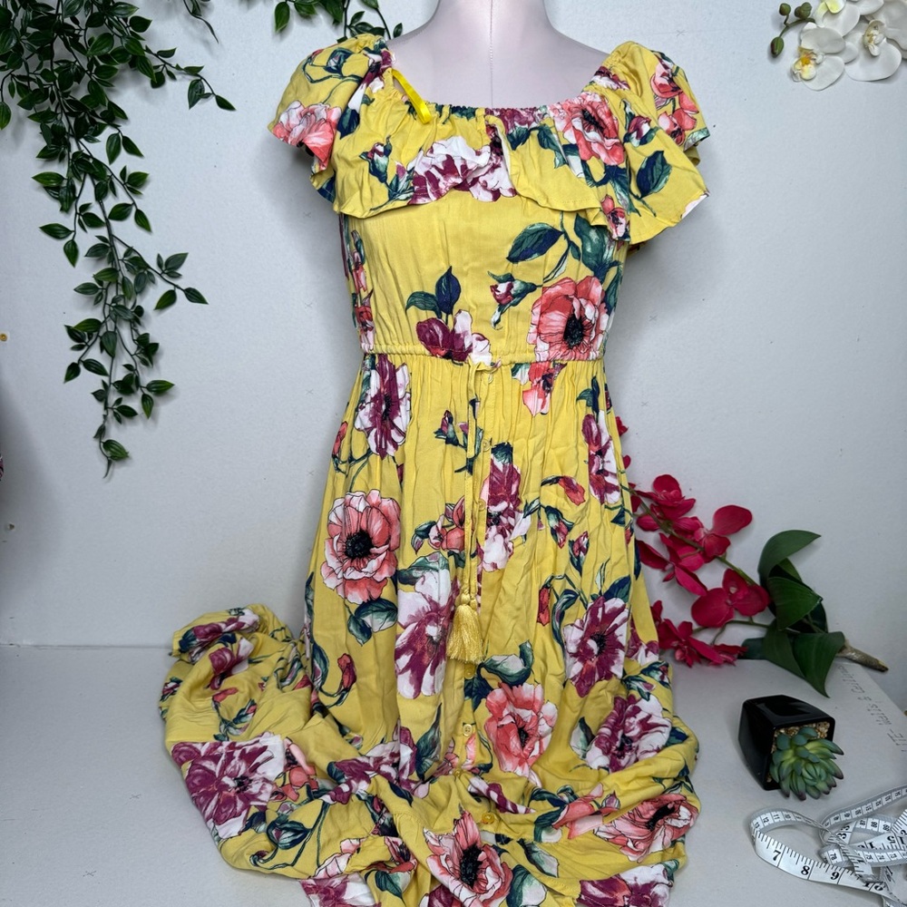 💛 Band of Gypsies Yellow Floral Dress 💛